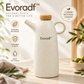 Evoradf™ Speckled Ceramic Oil Dispenser with Natural Cork Stopper – Modern Countertop Pourer for Everyday Kitchen Use