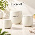 Evoradf™ Minimalist Ceramic Kitchen Storage Canister Set with Secure Lids – Modern Countertop Organizer for Pantry, Coffee & Everyday Essentials