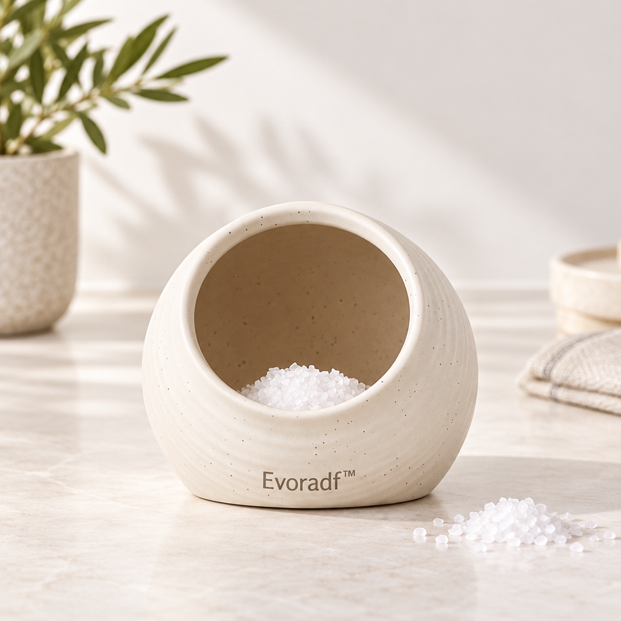 Evoradf™ Speckled Ceramic Salt Cellar with Sculptural Open Bowl Design – Modern Countertop Seasoning Holder for Salt & Everyday Kitchen Prep