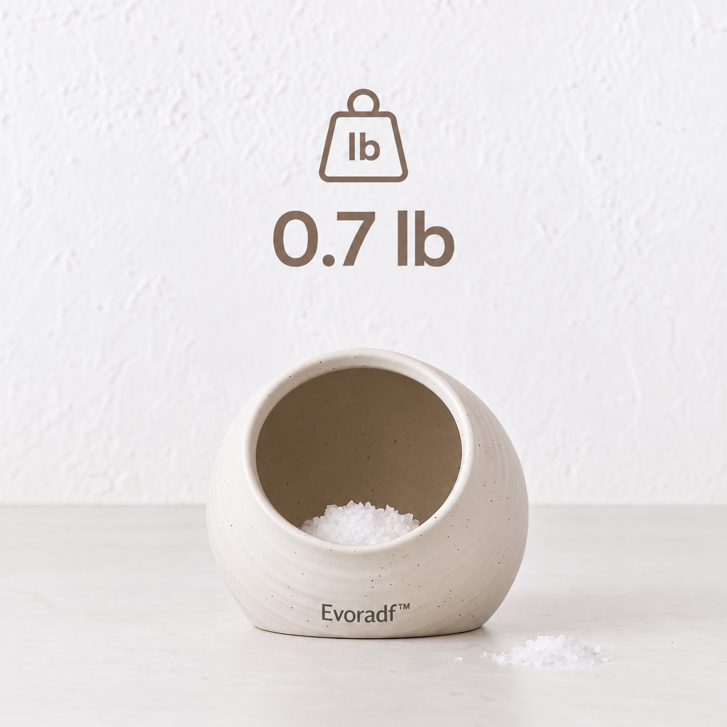 Evoradf™ Speckled Ceramic Salt Cellar with Sculptural Open Bowl Design – Modern Countertop Seasoning Holder for Salt & Everyday Kitchen Prep
