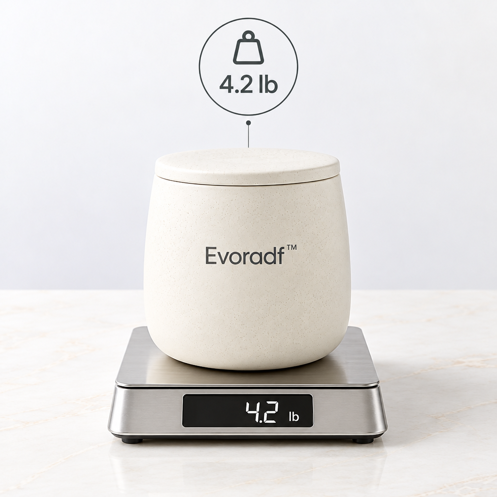 Evoradf™ Minimalist Ceramic Kitchen Storage Canister Set with Secure Lids – Modern Countertop Organizer for Pantry, Coffee & Everyday Essentials